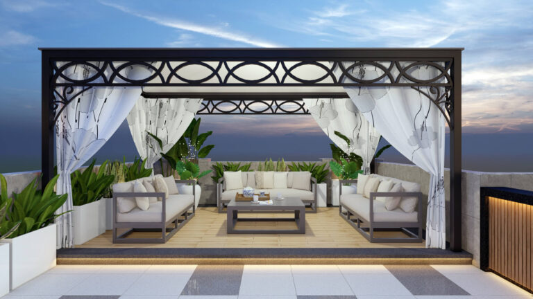 Traditional Pergola With seating